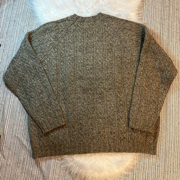 Eddie Bauer heritage men’s L brown 100% wool sweater - Picture 6 of 7